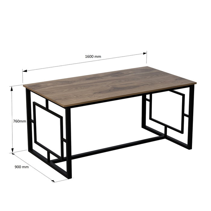 Hanah Home Mesa de Comedor Alin - Nogal y Negro Hanah Home Mesa de Comedor Alin - Nogal y Negro